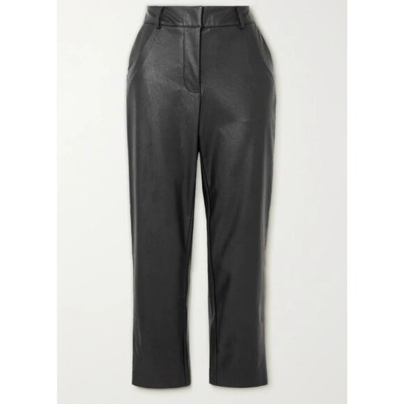 Commando Faux Leather Trousers Cropped Size L NEW High Rise Straight Leg Cropped - Picture 11 of 12